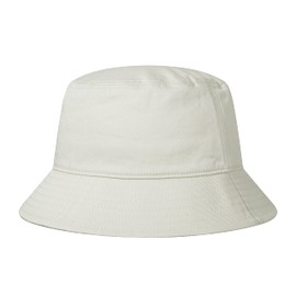 GADIEMKENSD Summer Sun Beach Bucket Hats for Women Cotton Bucket Hat for Men Lightweight Packable Outdoor Travel Hat Plain Fishing Cap for Golf Hiking Camping Off White