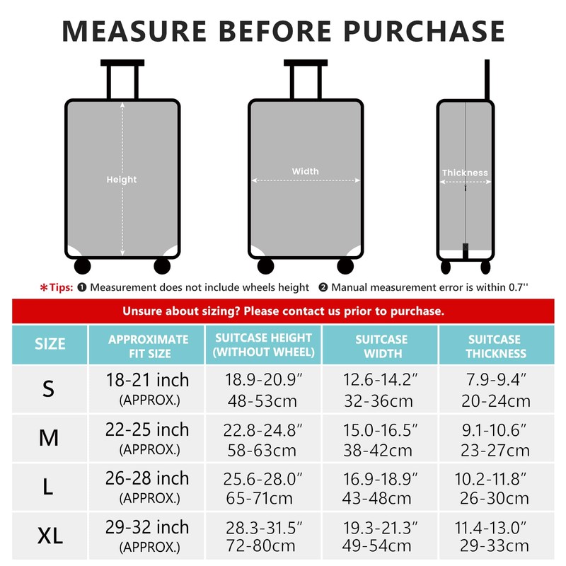 Travelkin Luggage Covers For Suitcase Tsa Approved,Suitcase Cover Protector Fit