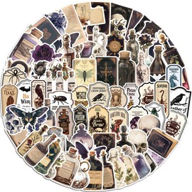 100 Pcs Potion Labels Stickers for Kids Teens Adults Boys Girls Gift,Dark Potion Bottle Stickers Pack for Laptop,Skateboard,Luggage,Car,Bike, Cup,Computer,Water Bottle Decor,Vinyl Waterproof Sticker