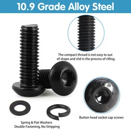SATANTECH 1625PCS Screws Bolts and Nuts Assortment Kit, M2 M3 M4 M5 Nut Bolt Assortment with Lock & Flat Washers, Grade 10.9 Alloy Steel Hex Socket Head Screws Nuts and Bolts Assortment Kit