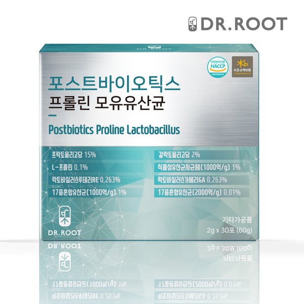 Dr. Root [On Sale] Dr. Root Postbiotics Proline Breast Milk Lactobacillus 30 packets x 1 box / 닥터루트 [온세일]닥터루트 포스트바이오틱스 프롤린 모유유산균 30포 x 1박스