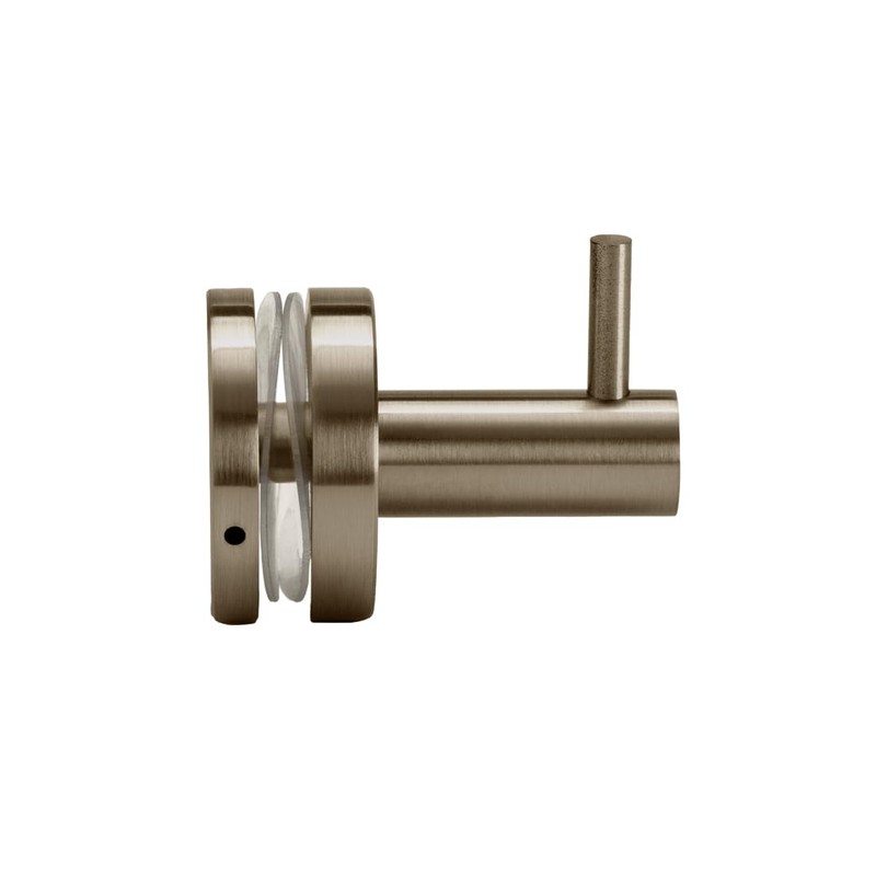 FHC PRH1BBRZ Peg Robe/Towel Hook for 3/8" and 1/2" Glass