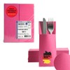 AROBA 50 x Airlaid Cutlery Napkins (Pink Fuchsia, 32 x