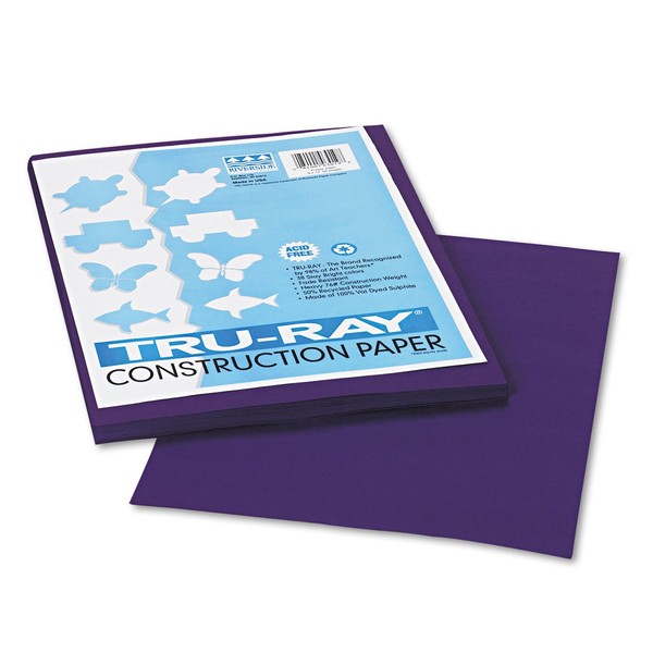 Pacon 103019 Tru-Ray Construction Paper, 76 lbs., 9 x 12,