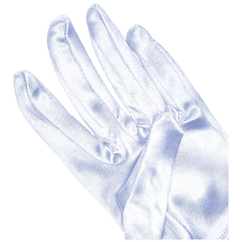 Leg Avenue Mini Guantes de satén recortados para Mujer, Blanco,