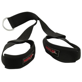 (Black) - MRX BOXING & FITNESS MRX Ab Crunch Gym Tricep Straps Cable Pull Down Abdominal Chinning Bar Workout Black