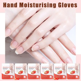 WENJLYJ 6 Pairs Hand Mask for Dry Cracked Hands,Nourishing Moisturizing Gloves,Hands Moisturizer for Deep Moisturizing,Silky Smooth Moisturizing Gloves,Hand Care Mask Set(J)