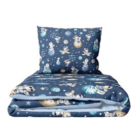 Baby Comfort 2-Piece Set of Duvet Cover and Pillowcase 80 x 70 cm for Cot, Cradle or Pram (Little Prince)