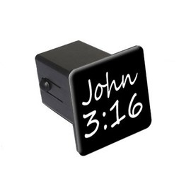 John 3-16 - Christian Bible Verse Tow Trailer Hitch Cover Plug Insert 2"