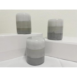 CRYSTAL CLUB Scented Pillar Candles（Slightly Deformed）, Aromatherapy Creamy Coconut Scented Candles 3x4 Inch Candles Set of 3
