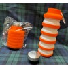 Portable Silicone Foldable Water Bottle 500ml Orange
