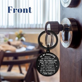 Daughter Gifts from Dad - Never Stop Dreaming Daughter Keyring - Birthday Graduation Christmas Keyring Gifts for Daughter from Dad