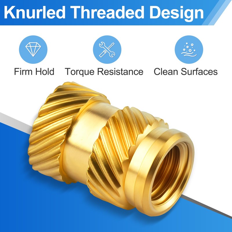 400 Pcs Zruosiniy Premium Brass Threaded Inserts Kit, M2 M2.5