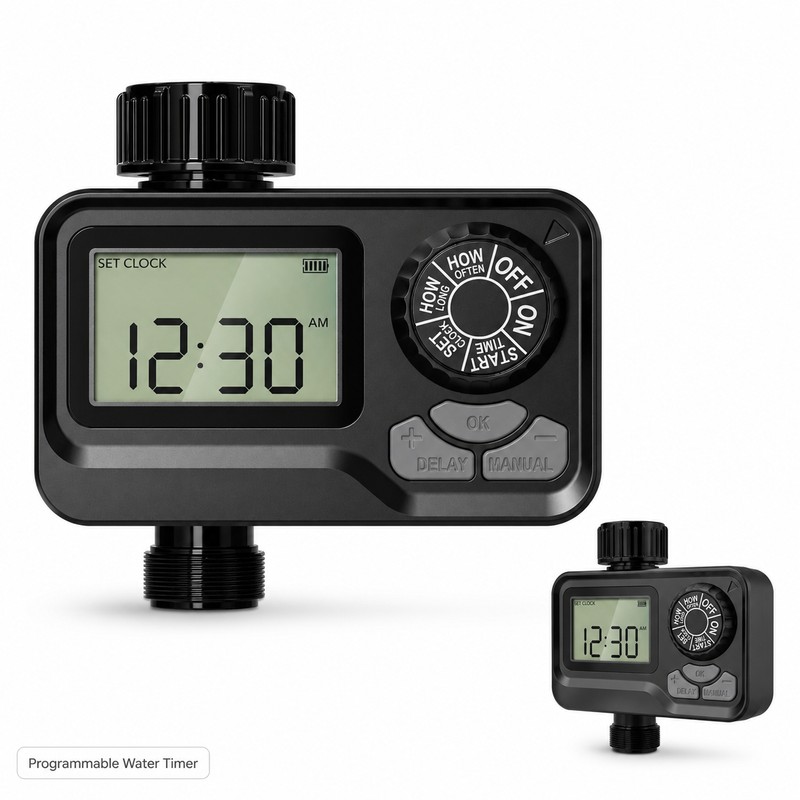 Programmable Sprinkler Timer for Lawn & Garden – Dual Outlet