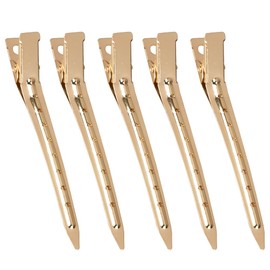 GlamorDove 10Pcs Hair Sectioning Clips Hairpin Metal Alligator Curl Clips with Holes Hair Styling Clips for Coloring Washing Hair Extension Tool Metal Clips for Women Girls