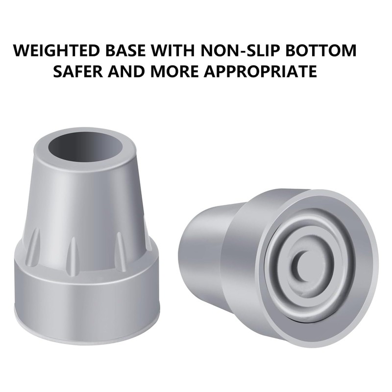 ZIYIZE Crutch Tips, 4-Pack 7/8 Inch Upgrade Heavy Duty Rubber