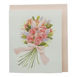 Close Pin Colored Paper Bouquet Colored Paper Large Roses Pink Large SC14758