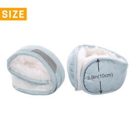 GNEGNI Winter Ear Muff for Men, Poly Fleece Thermal Ear Warmer with Reflective Stripe Ear Covers Unisex for Ladies Men