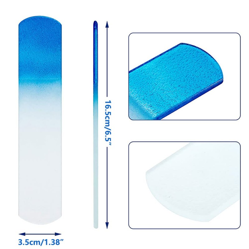 Glass File Handmade Glass Callus File, Corn Remover with Matte