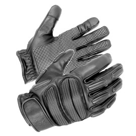 TacFirst SEK 1 NightDuty Security Gloves H006ND Retro Reflective and Cut Resistant Touchscreen Police Motorcycle Gloves (Black, L)