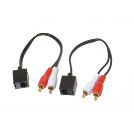 Keene Electronics Stereo Audio Over CAT5 CAT6 Cable Extender 100m RCA Phono Plugs No Power Required (per Pair) C5AUDIOP