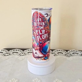 Unbranded 20oz Stainless Steel Tumbler - Giftable - Life is Better in Flip Flops