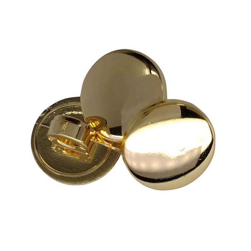 12 Gold Buttons and Silver Buttons Flat Shiny 5 Sizes
