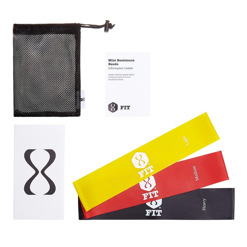 Just FIT Mini Resistance Loop Bands –Eco-Friendly, Therapy/Conditioning. Includes Little