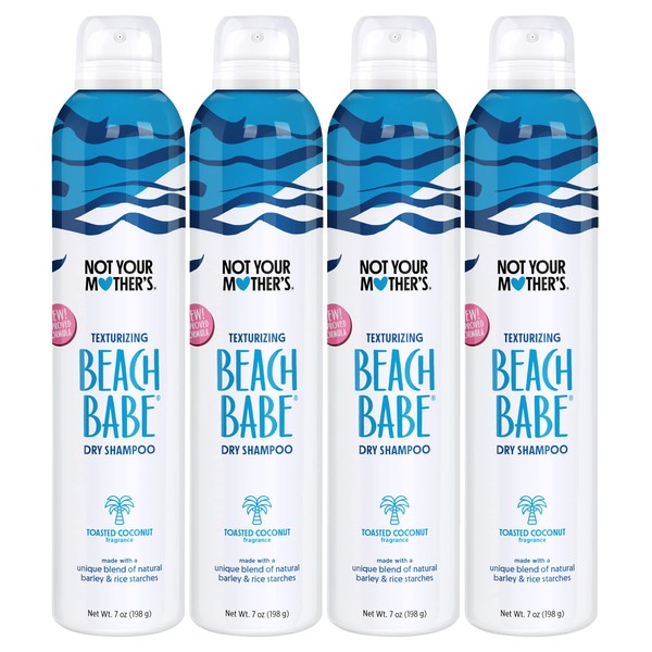 Not Your Mother's Beach Babe Dry Shampoo (4-Pack) - 7 oz Texturizing Dry Shampoo - Instantly Absorbs Oil While Creating Effortless Sea-Tossed Texture