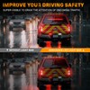 XRIDONSEN 35 inch Traffic Advisor Red Emergency Light Bar 48