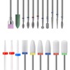 20pcs Nail Drill Bits Set,3/32inch Professional Ceramic Safety Bits for