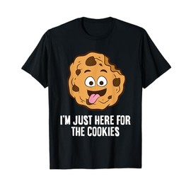 Cute Chocolate Chip Cookie Tees For Cookie Lovers Unisex-Adults, Kids Black T-Shirt Small