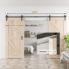 Signstek 12 FT Double Sliding Barn Door Hardware Track Kit,