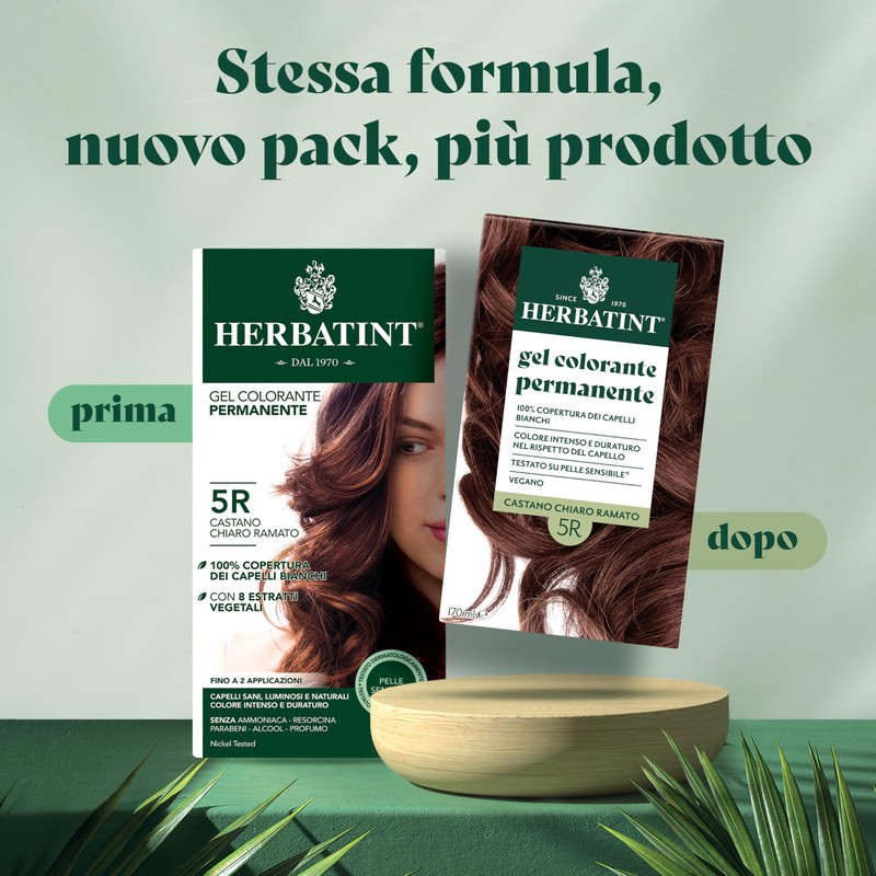 Herbatint Permanent Hair Colour Gel 5R Light Brown Copper -
