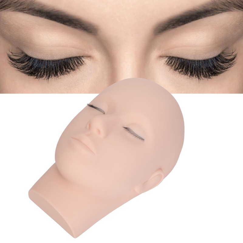 Eyelash Mannequin Head 3 Layers High Density Lash Extension Makeup