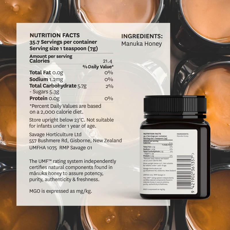 WildCape Manuka Honey Certified UMF 15+/MGO 514+ - 100% Pure,
