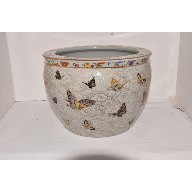 GVILTY New 10" Oriental Colorful Butterfly Butterflies Themed Fish Bowl