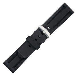 Speidel Rubber Replacement Black Watch Band for Sports Watches in 22mm