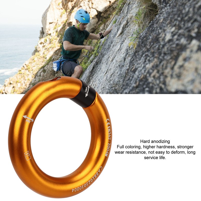Rappel Ring 12mm Opening Detachable Climbing Connector Belay for Rock
