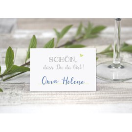 KuschelICH Premium Place Cards "Schön das Du da Bist mit Herz" [German Language]