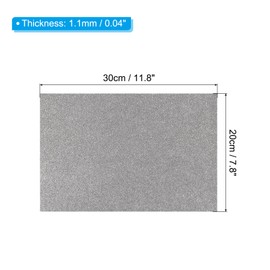 PATIKIL Soft Felt Sheets Glitter Fiber Craft Sheets Silver Tone 11.8 Inch x 7.8 Inch for DIY Hobby Decorate Pack of 6