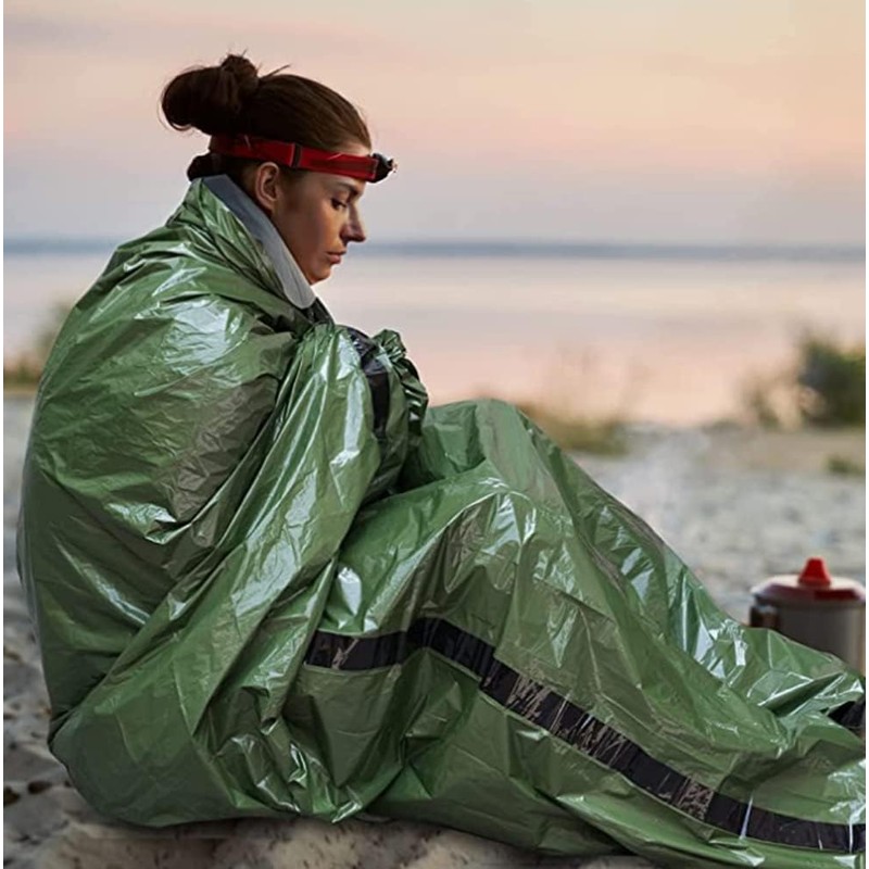 BLAZDEVE Survival Sleeping Bag, 2Pack Emergency Sleeping Bag Bivvy Bag,