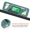 Digital Protractor Level Gauge, 4 X 90° Magnetic Inclinometer with