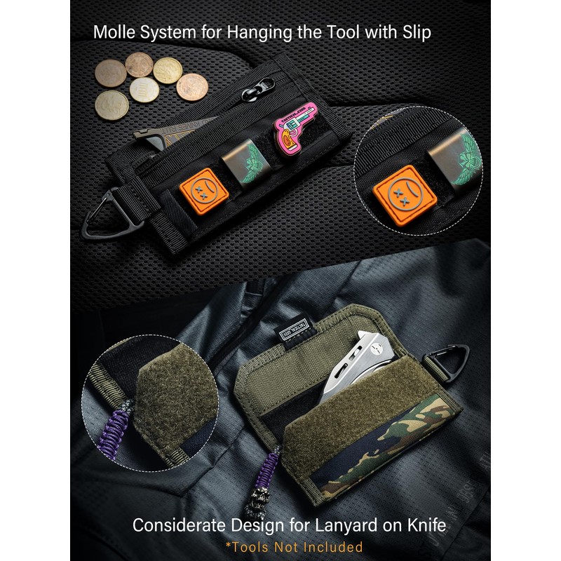TACTICAL GEEK Storage A2 M EDC Pouch Organizer, Nylon Coin