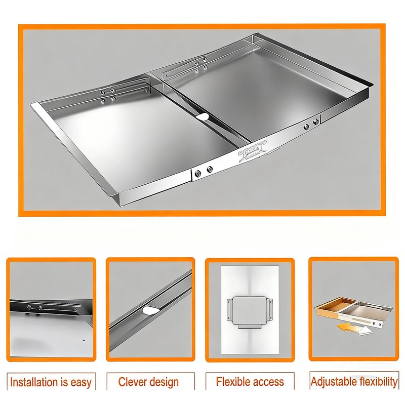 Vencino Dyna Glo Grill Replacement Parts, Galvanized Steel Grease Tray