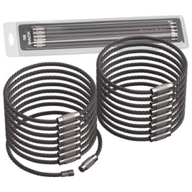 Large Key Ring Cable Wire Car Keychains Keyrings Loop Heavy Duty Tag Keepers Tough Binding Carabiner Rings Stainless Steel