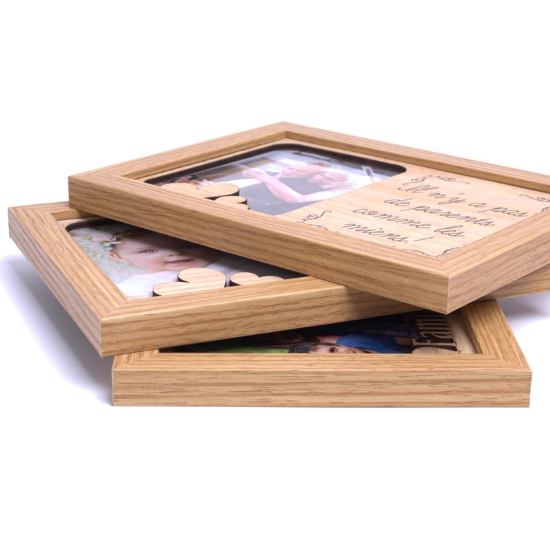 power gift PAPI Wooden Picture Frame with 3D Cut-Out –