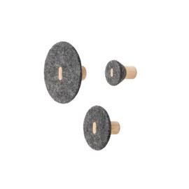 Blomus 66015 Wall Hooks, Set of 3 Wall Hooks, Dark Grey Melange, One Size