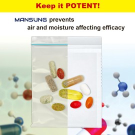 Mansung M 600 Bags/Yellow, Heat Seal Pill Bags, Suite, Sorter Organizer for Medication, Food Safe, BPA Free Heat Seal Bag pouche Pack Organizer Dispenser kit Daily Blister Packs Use with Tray, AM PM