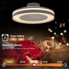 HUMHOLD Smart Low Profle Ceiling Fans with 3-Dimmable Light Remote/APP